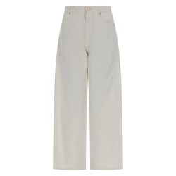 PANTALONE CINQUE TASCHE IN COTONE E LINO