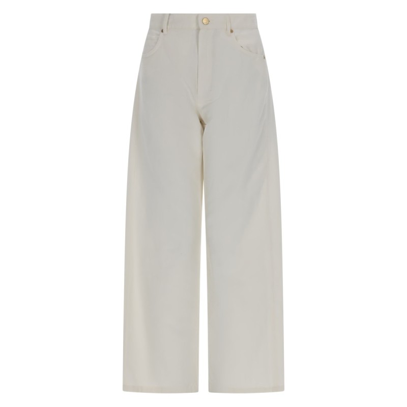 PANTALONE CINQUE TASCHE IN COTONE E LINO
