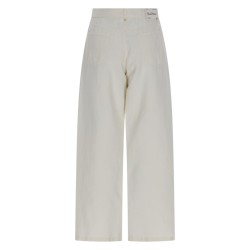 PANTALONE CINQUE TASCHE IN COTONE E LINO
