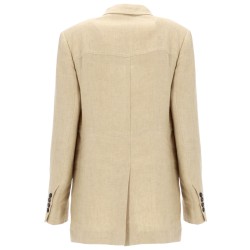 GIACCA CON COULISSE IN LINO DÉLAVÉ