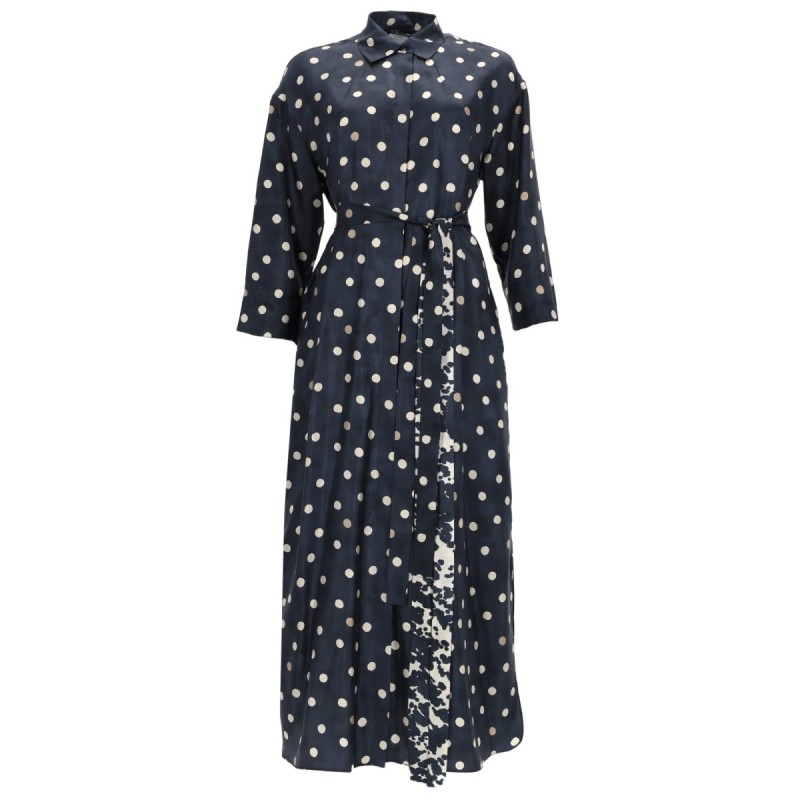 PRINTED SILK "LEVER" DRESS