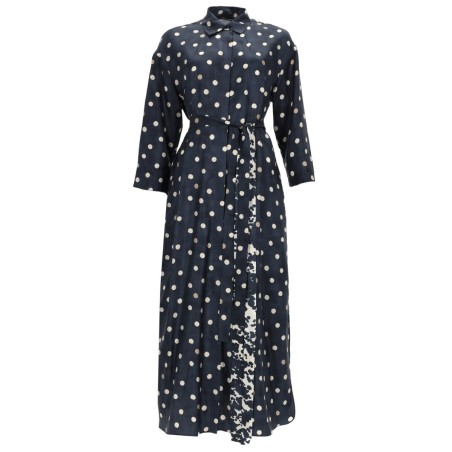 PRINTED SILK "LEVER" DRESS