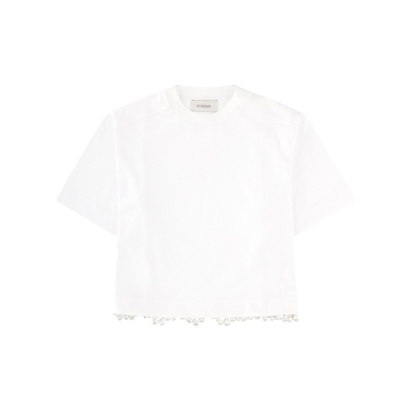 T-SHIRT "PALMAS" CON PERLE RICAMATE