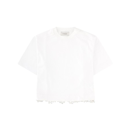 T-SHIRT "PALMAS" CON PERLE RICAMATE