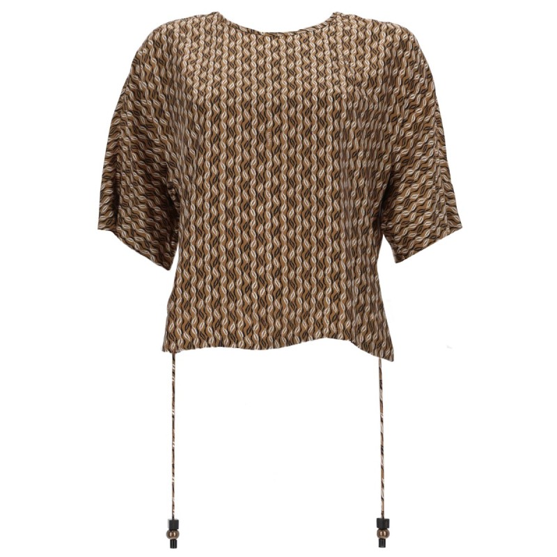 PRINTED SILK BLOUSE