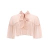SILK CAPE WITH BOW