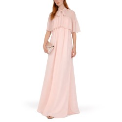 SILK CAPE WITH BOW