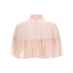 SILK CAPE WITH BOW