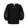 T-SHIRT CON MANICHE IN PIZZO
