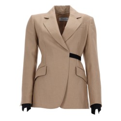 LINEN "SLING" DOUBLE-BREASTED BLAZER