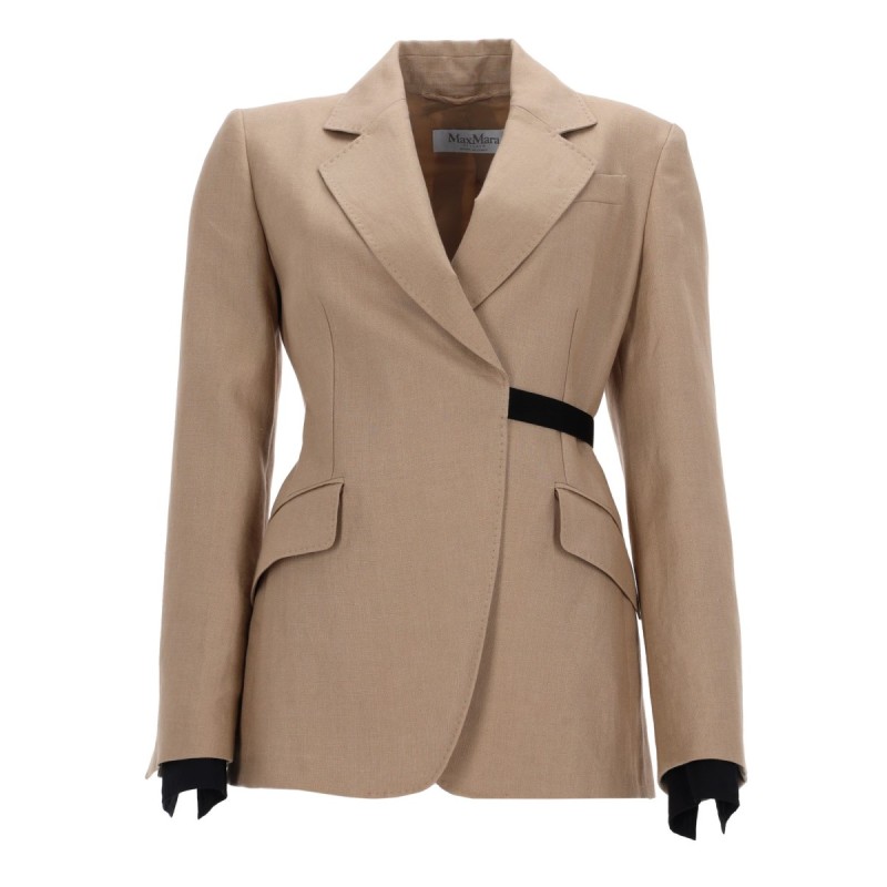 LINEN "SLING" DOUBLE-BREASTED BLAZER