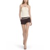 TOP "HALTERNECK" DRAPPEGGIATO CON PERLINE