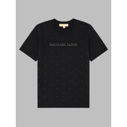 T-SHIRT CON LOGO E STRASS