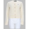 CARDIGAN A TRECCE CON LOGO