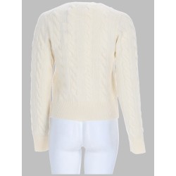 CARDIGAN A TRECCE CON LOGO