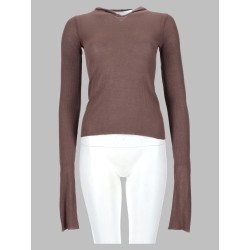T-SHIRT "CROPPED HOODED RIB LS T"