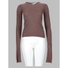 T-SHIRT "CROPPED HOODED RIB LS T"