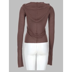 T-SHIRT "CROPPED HOODED RIB LS T"
