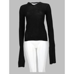 T-SHIRT "CROPPED HOODED RIB LS T"
