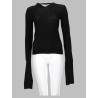 T-SHIRT "CROPPED HOODED RIB LS T"