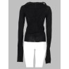 T-SHIRT "CROPPED HOODED RIB LS T"