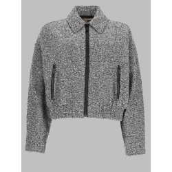 GIACCA BOMBER IN COTONE CON ZIP