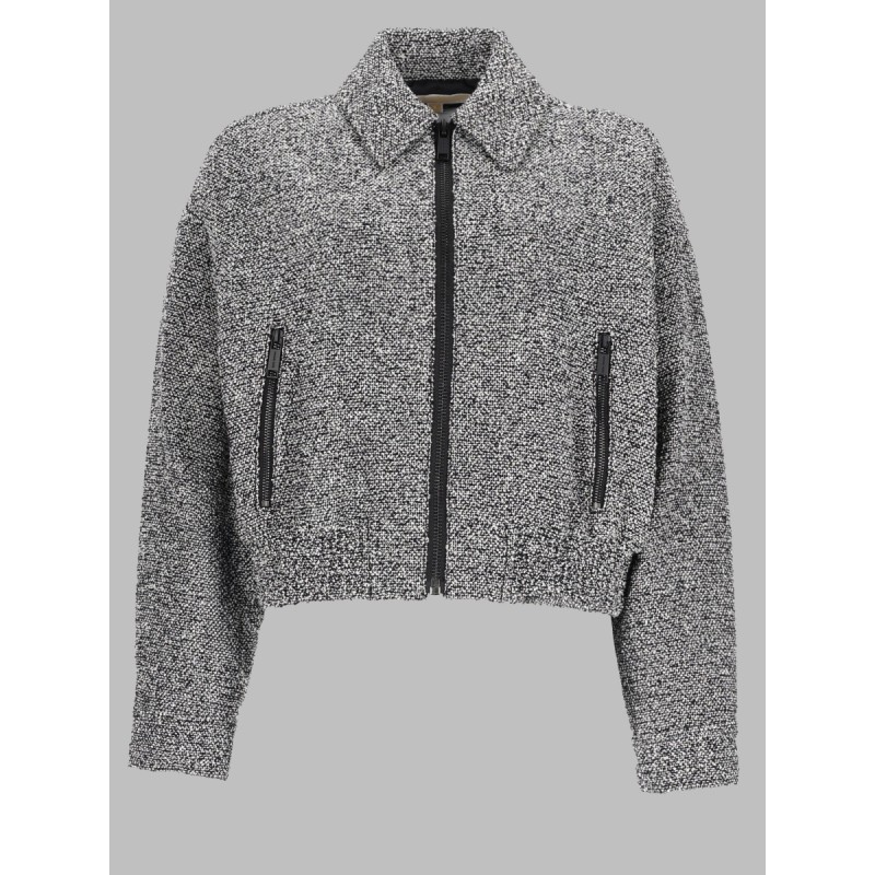 GIACCA BOMBER IN COTONE CON ZIP