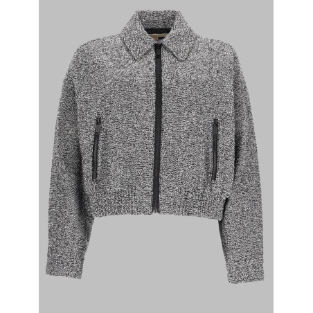 GIACCA BOMBER IN COTONE CON ZIP