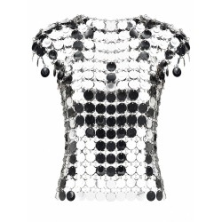 TOP "THE ICONIC SILVER SPARKLE DISCS"
