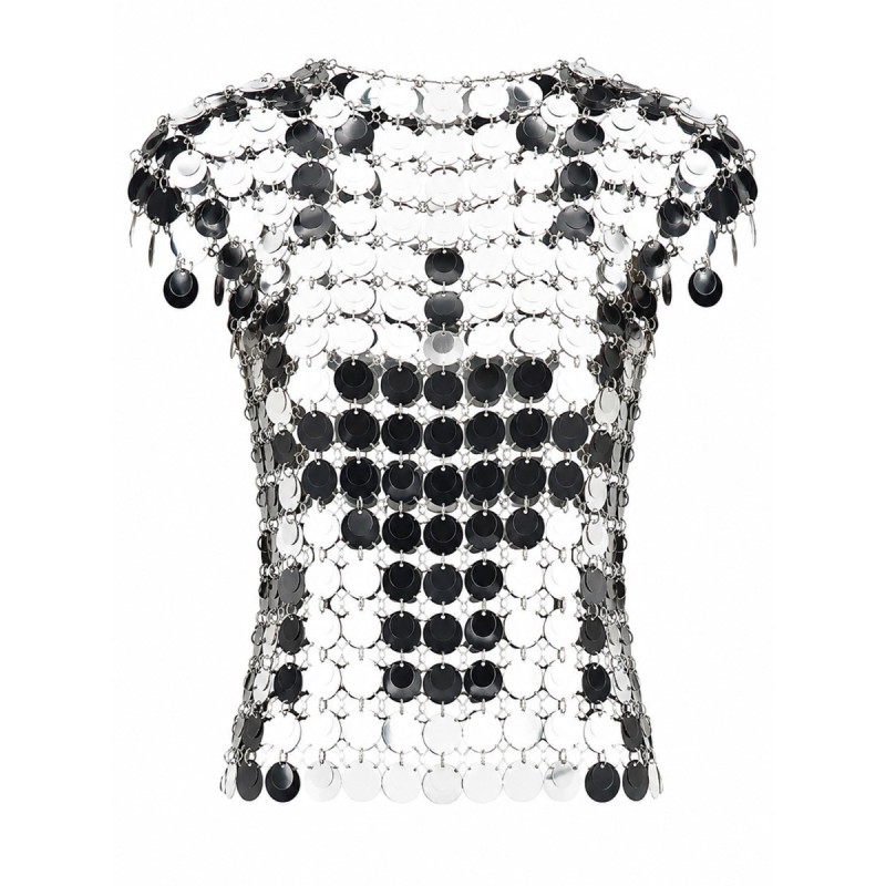 TOP "THE ICONIC SILVER SPARKLE DISCS"