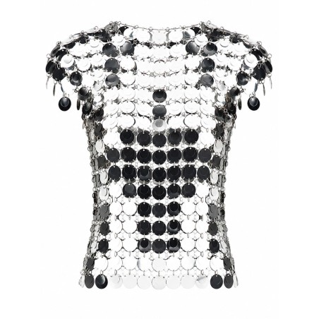 TOP "THE ICONIC SILVER SPARKLE DISCS"