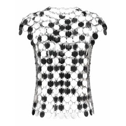 TOP "THE ICONIC SILVER SPARKLE DISCS"