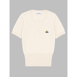 TOP IN MAGLIA "BEA" CON LOGO