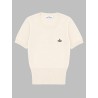 TOP IN MAGLIA "BEA" CON LOGO