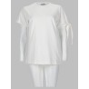 t-shirt con manica annodata
