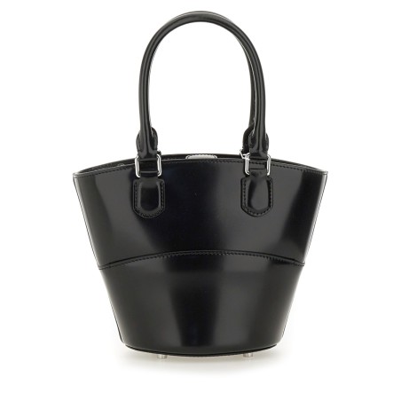 LEATHER TOTE BAG WITH CHARM