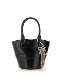 LEATHER TOTE BAG WITH CHARM