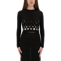 CROPPED TOP WITH EYELETS