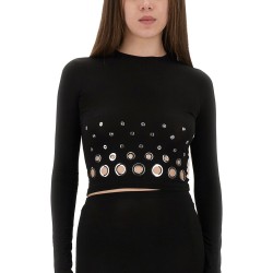 CROPPED TOP WITH EYELETS