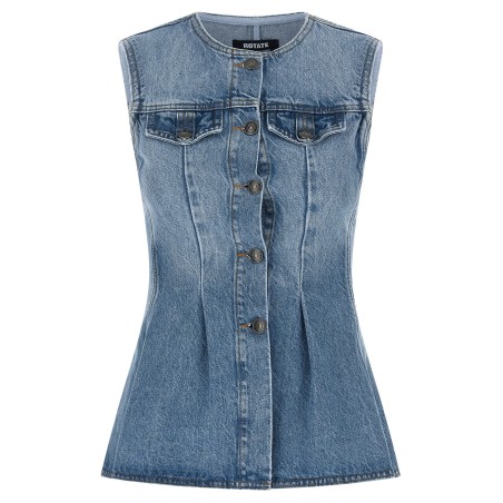 'Flared Denim' top