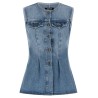 'Flared Denim' top