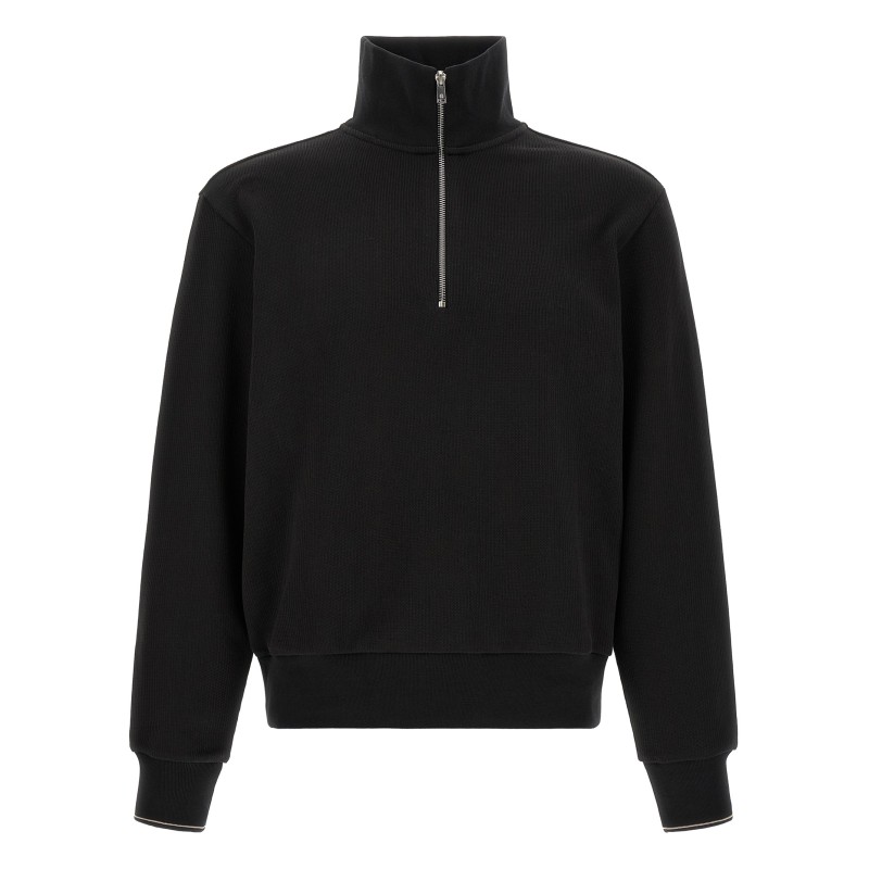 Cotton sweatshirt with half zip