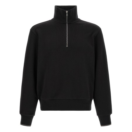 Cotton sweatshirt with half zip