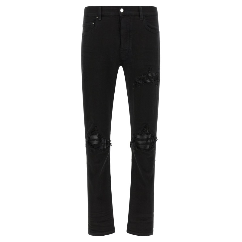 'MX1' jeans with distressed details