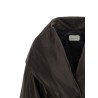 Shawl collar leather jacket