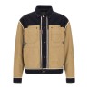 Two-material denim jacket