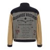 Two-material denim jacket