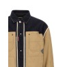 Two-material denim jacket