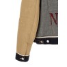 Two-material denim jacket