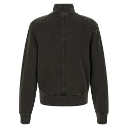 Buttoned turtleneck sweatshirt